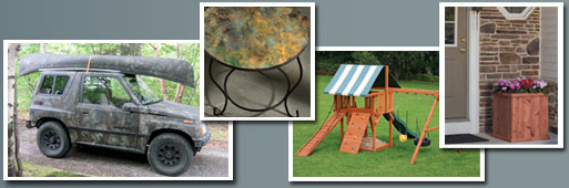 Krylon OUTDOOR SPACES spray paint can, Camo 4WD Sidekick Project, Marbled Elegance project, Backyard Playset Project, Porch Planter Project Krylon OUTDOOR SPACES spray paint can, Camo 4WD Sidekick Project, Marbled Elegance project, Backyard Playset Project, Porch Planter Project